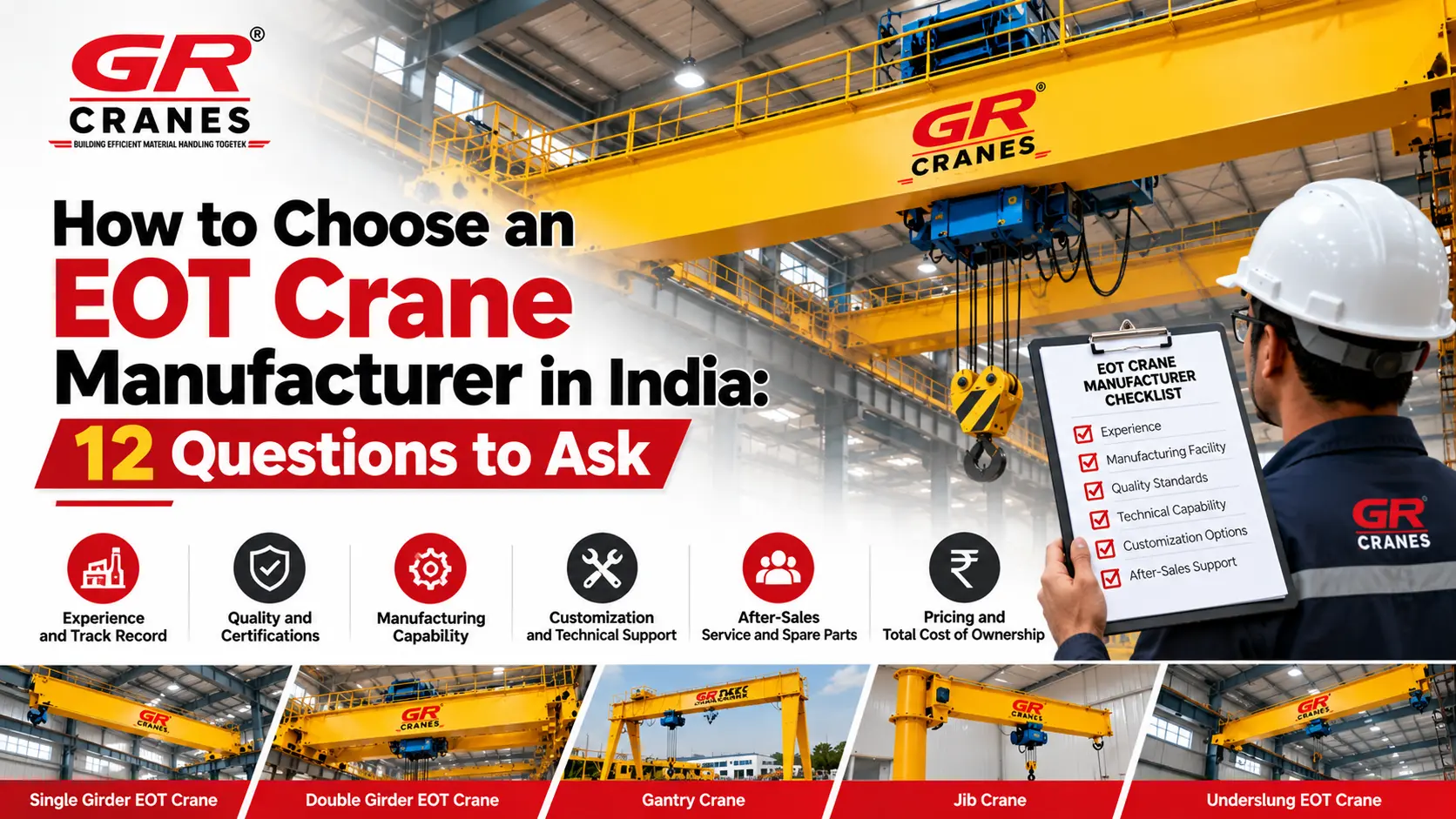 How to Choose an EOT Crane Manufacturer in India: 12 Questions to Ask